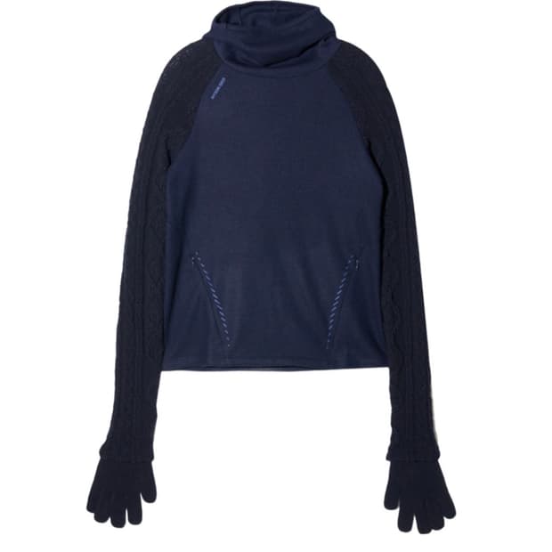 (3사이즈) 혜인서 테크울 후디 w/글러브 네이비