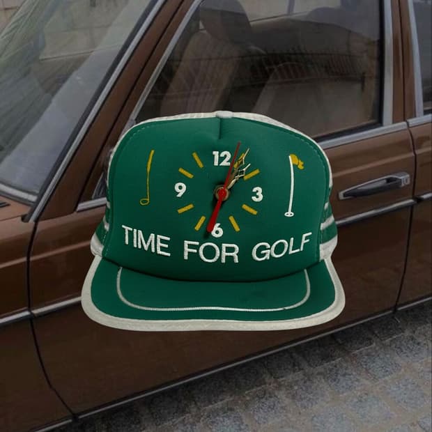 Vintage 90s Clock GOLF Cap
