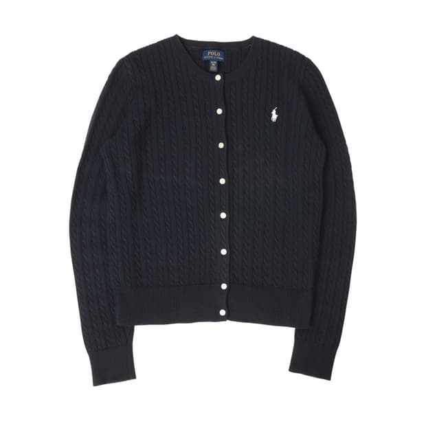 폴로 랄프로렌 네이비 케이블 니트 가디건