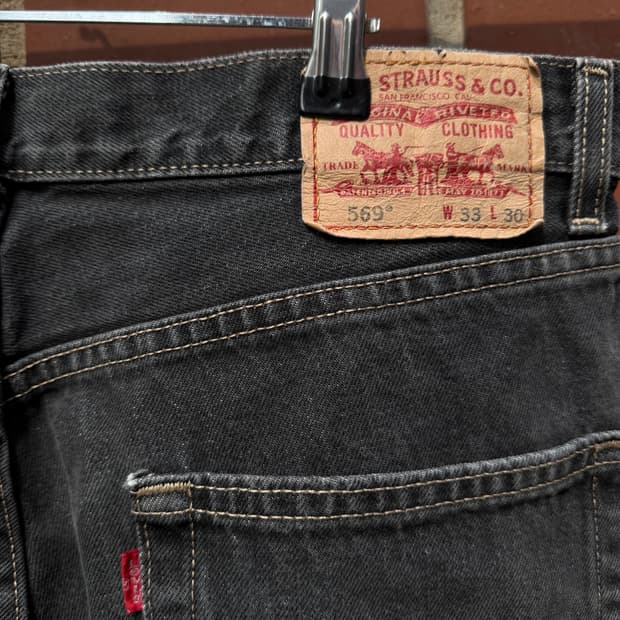 리바이스 569 흑청 33/30 멕시코