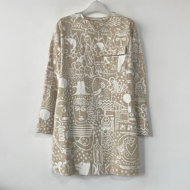 이치아더 패턴 린넨 튜닉