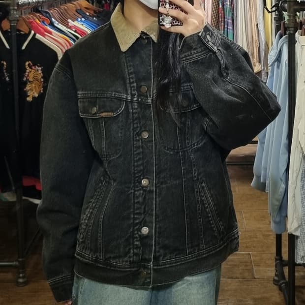 [Hi] lee 리 데님 자켓 블랙