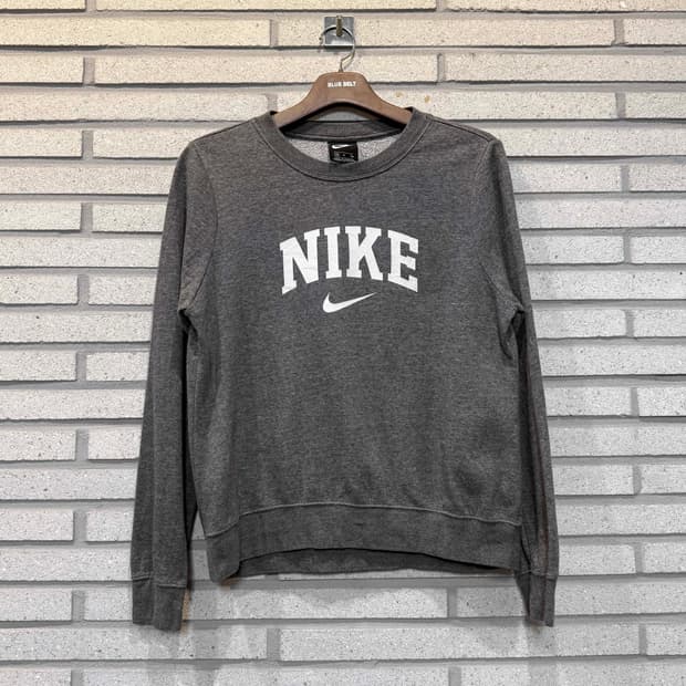 나이키 프론트 NIKE 빅로고 기모 맨투맨 그레이 컬러