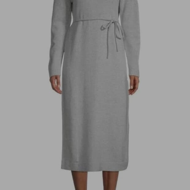 빈스 하이넥 울 캐시미어 니트 원피스 44 ~ 66