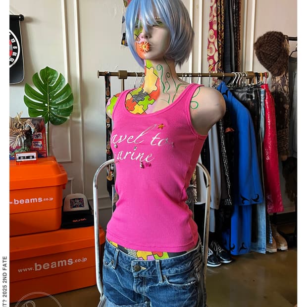 anna 3D Point Pink Golgi Sleeveless