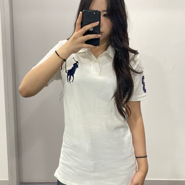 폴로 랄프로렌 빅포니 걸즈 치프키프 화이트 카라 티셔츠