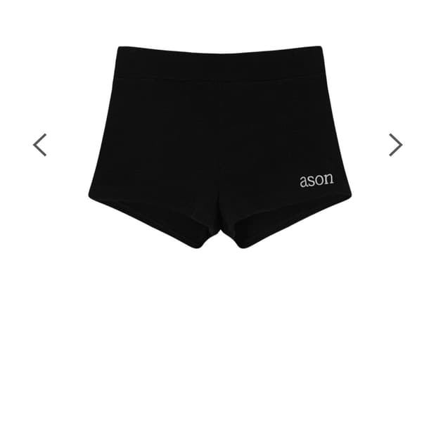 (새상품) 애즈온 반바지 ason 블랙 마이크로 숏츠
