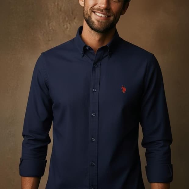 U.S. POLO ASSN. 시그니처 네이비 피케 셔츠