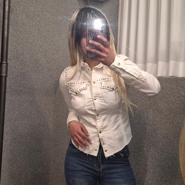 VERSACE JEANS WHITE DENIM SHIRT 