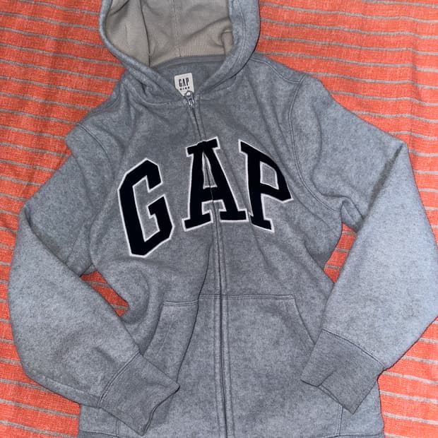 y2k gap GAP 딱붙핏 회색 그레이 크롭 후드집업