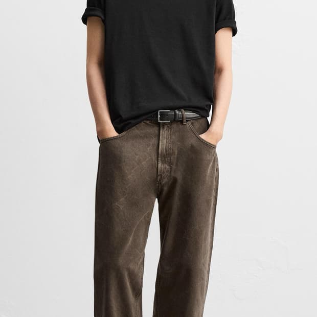 자라 zara 배기진 워시드