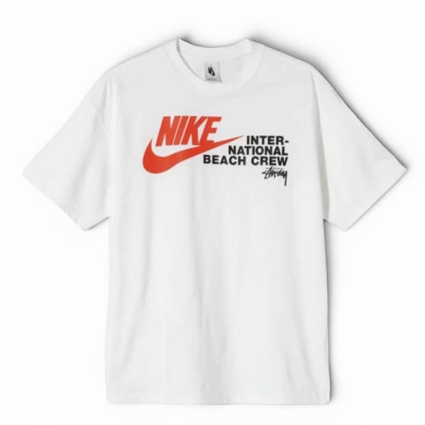 Nike x stussy 인터내셔널 비치 크루 티셔츠