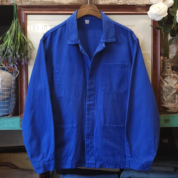 70s 프렌치 워크자켓 프렌치자켓 프렌치 블루 42