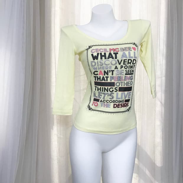 세실맥비 갸루 큐빅 프린팅탑 y2k 헤이세이 오네갸루 로걀