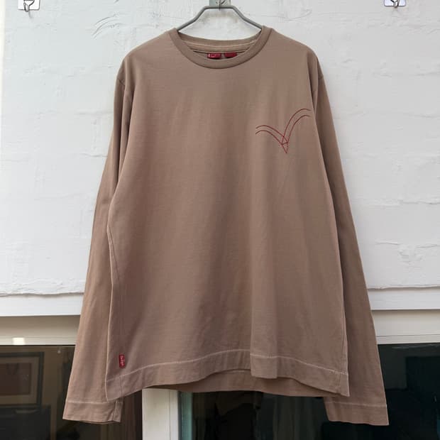 Levis type 1 리바이스 타입원 피그먼트 긴팔티 브라운 L