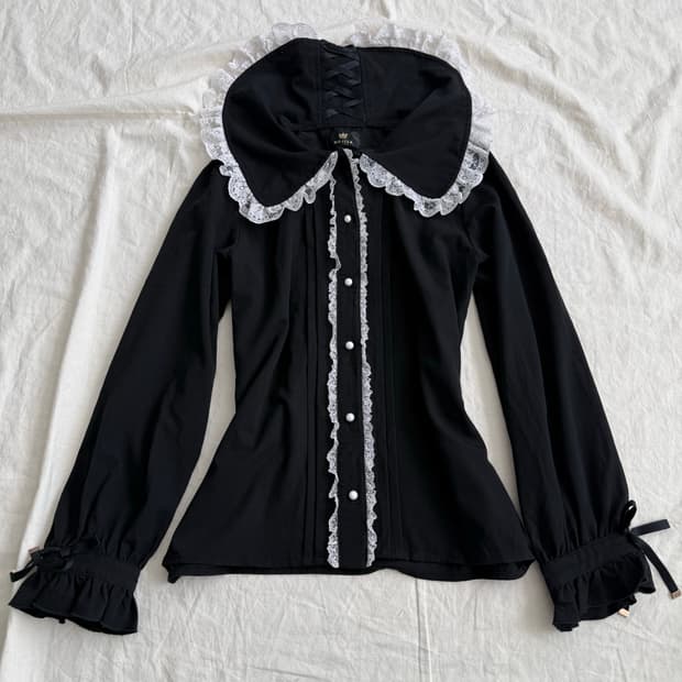 로지타 고스 로리 블랙 블라우스