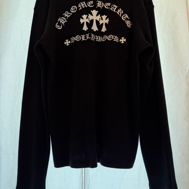 크롬하츠 세메터리 자수 와플 헨리넥