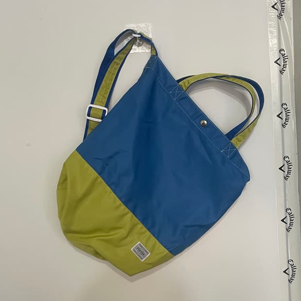 요시다 포터 크로스백 블루 옐로우