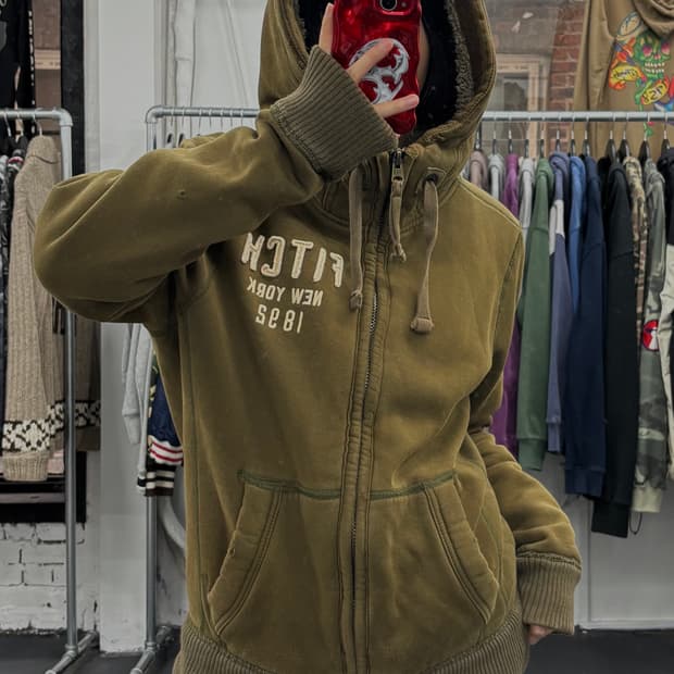 아베크롬비 카키 후드집업