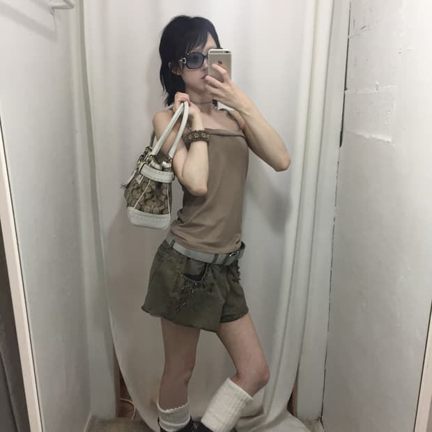 🤎 베이지 펑크 갸루 세트 🐈 헤