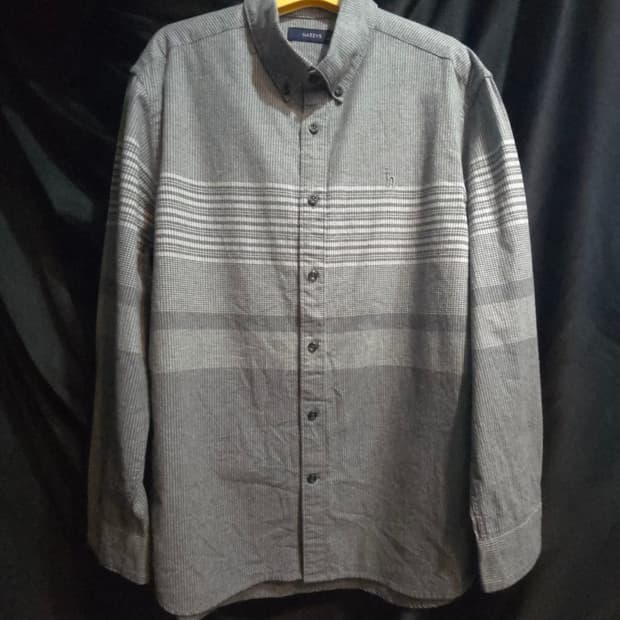 헤지스 그레이 스트라이프 긴팔 셔츠