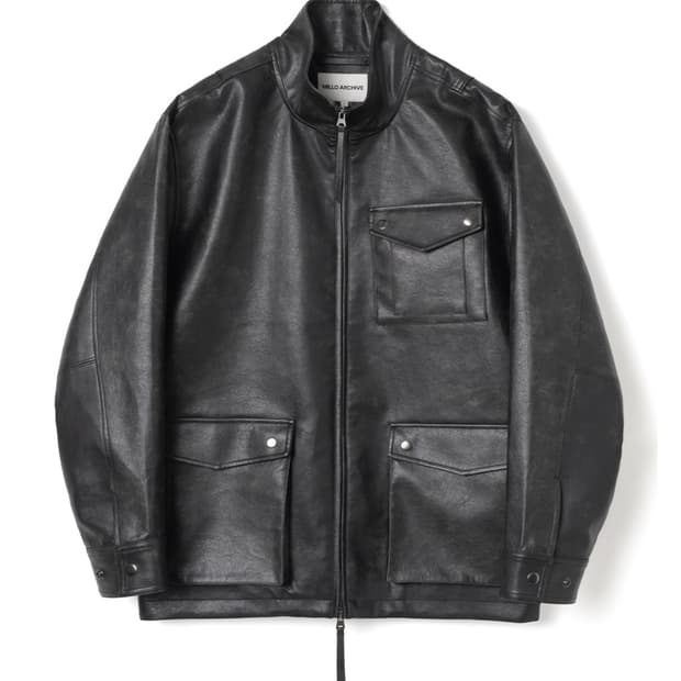 밀로 빈티지 미들 레더자켓