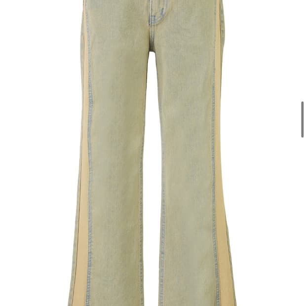 세릭 CONTRAST BOOT CUT PANTS / SAND INDIGO
