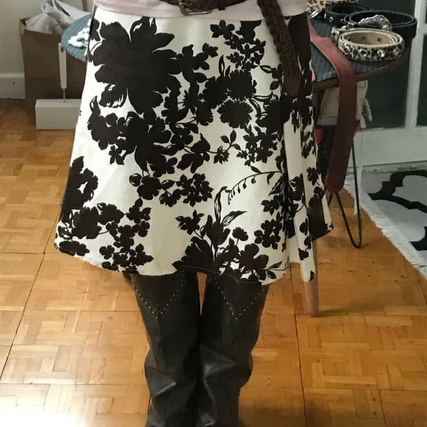 vintage pattern skirt