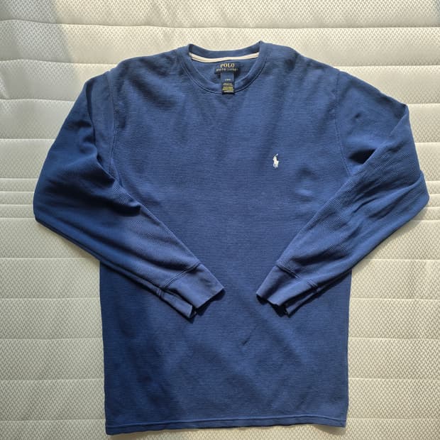 폴로 랄프로렌 롱슬리브 와플 티