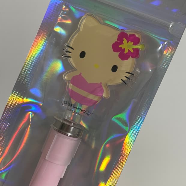 헬로키티 태닝 수영복 빙글빙글 라이트 볼펜