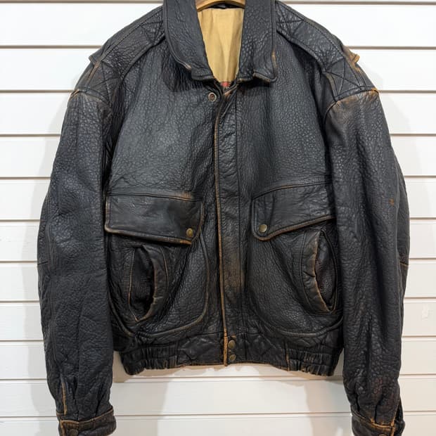 Skelly leather jacket 미군 복각 플라이트 자켓 