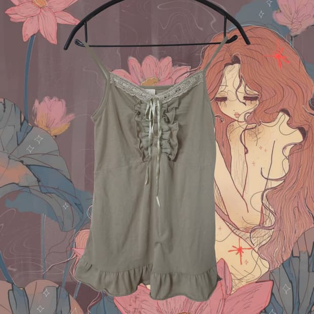 [일본빈티지]악세스팜 axesfemme 레이스 뷔스티에 나시 모리 바선생