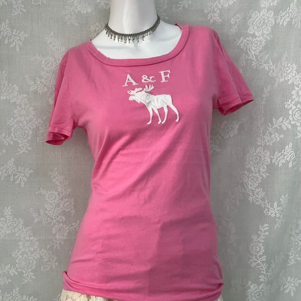 빈티지 아베크롬비 베이비 핑크 반팔 1054 y2k 스트릿 갸루 펑키 일