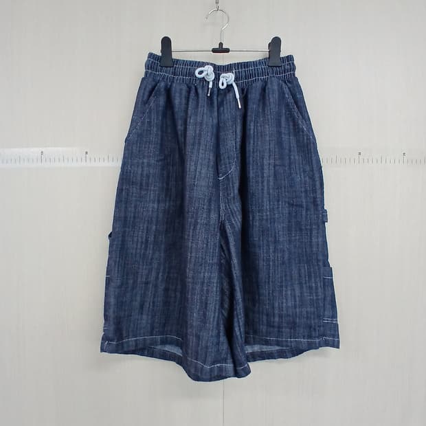 청 데님 반바지 허리밴딩 5부