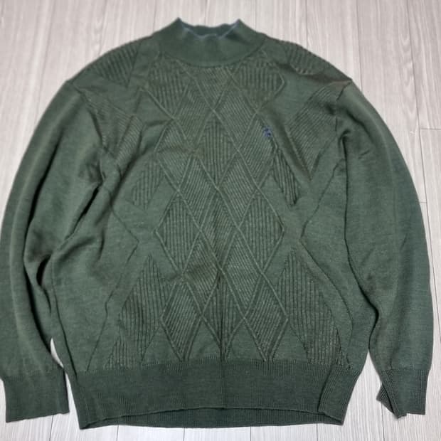 빈티지 닥스 다이아몬드 패턴 니트 그린(1005)