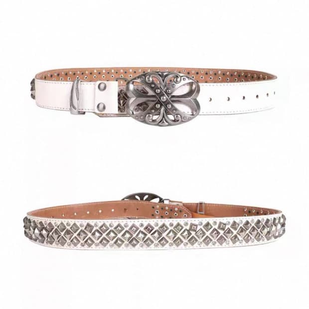 Retro Punk Cowhide Belt