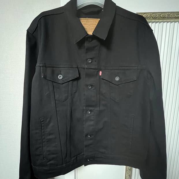 리바이스 프리미엄 데님 트러커 자켓 블랙 M