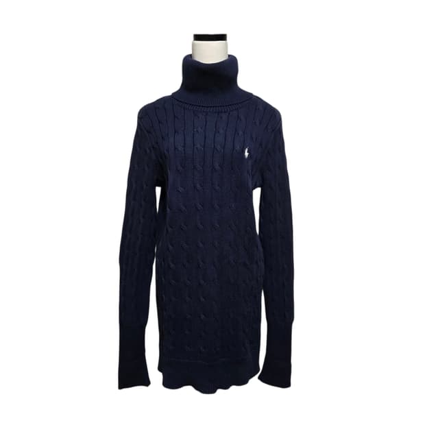 폴로랄프로렌 스포츠 코튼 폴라 롱 니트 / 여성 니트