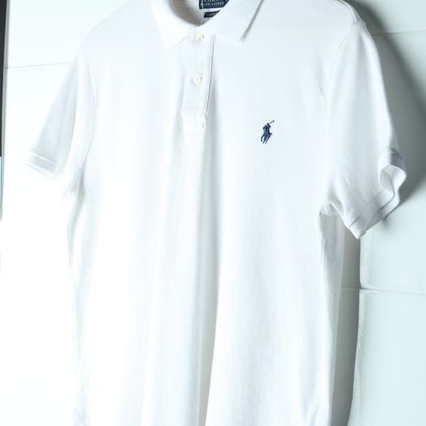 W(XL) 폴로 랄프로렌 반팔 카라 티셔츠 USA 흰색-H34038