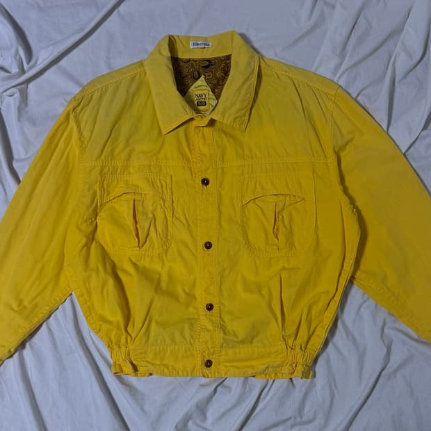 80s Boneville navy arctic 페이즐리 코튼 자켓 