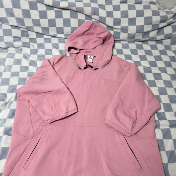 ACG 나이키 랩 LAB 컴퍼넌트 후드 플리스 7부 크루넥셔츠 핑크 XL