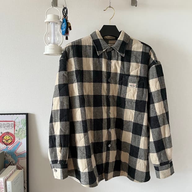 스투시 아워레가시 워크샵 보로우드 자켓 그레이 베이지 체크