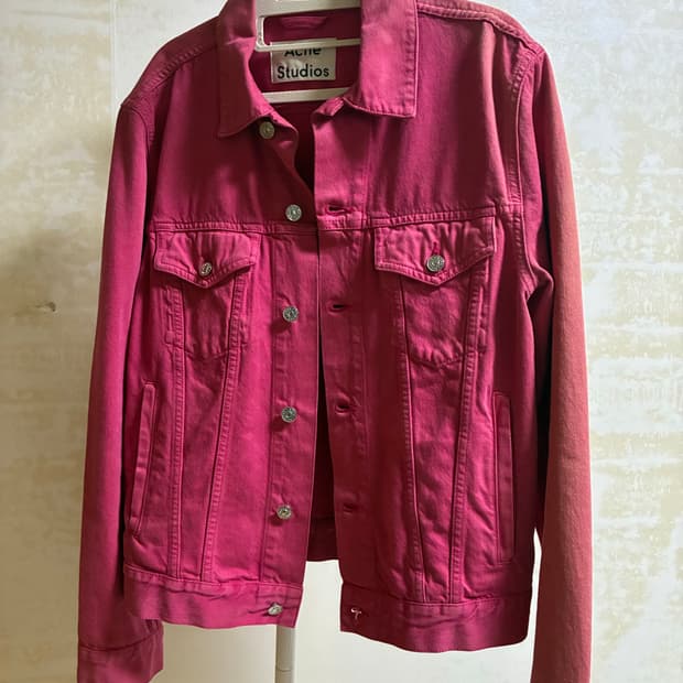acne studios 아크네 스튜디오 비트 데님 자켓 핑크 48
