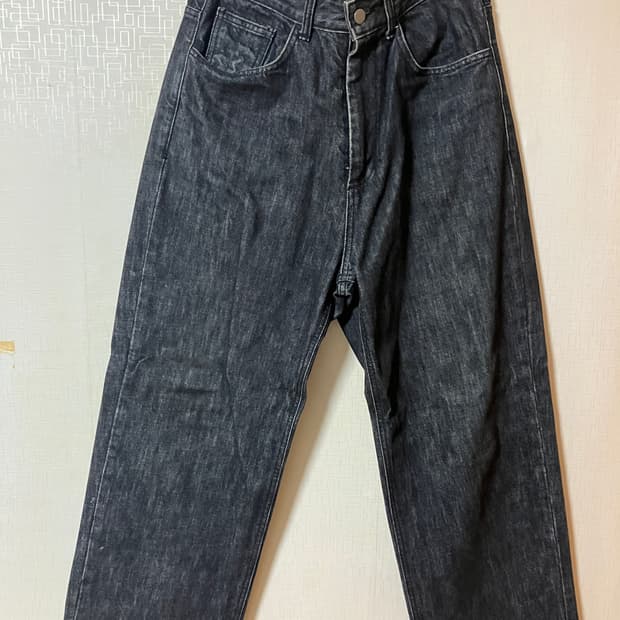 유스 흑정 데님 팬츠