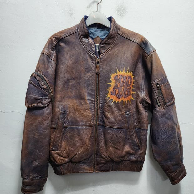 미치코런던 빈티지 양가죽 봄버자켓 