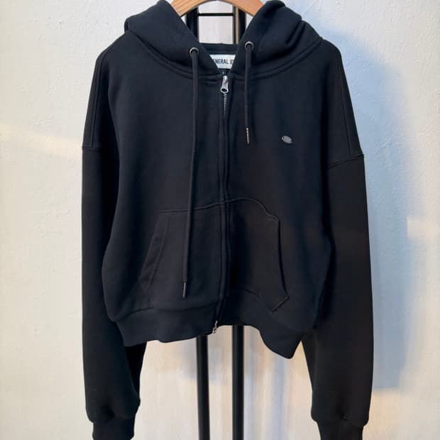 정품) 제너럴아이디어 여성 블랙 후드집업 S