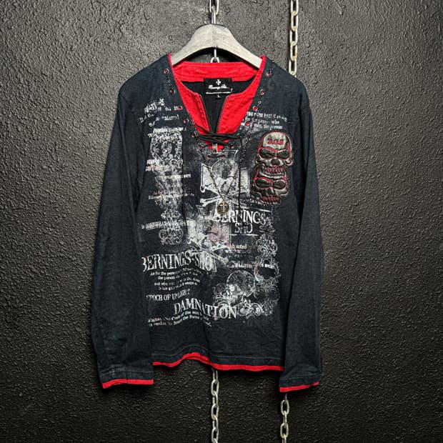 Bernings-Sho – Skull Patch Layered Long 