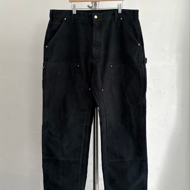 Carhartt 칼하트 블랙 더블니 워크 팬츠