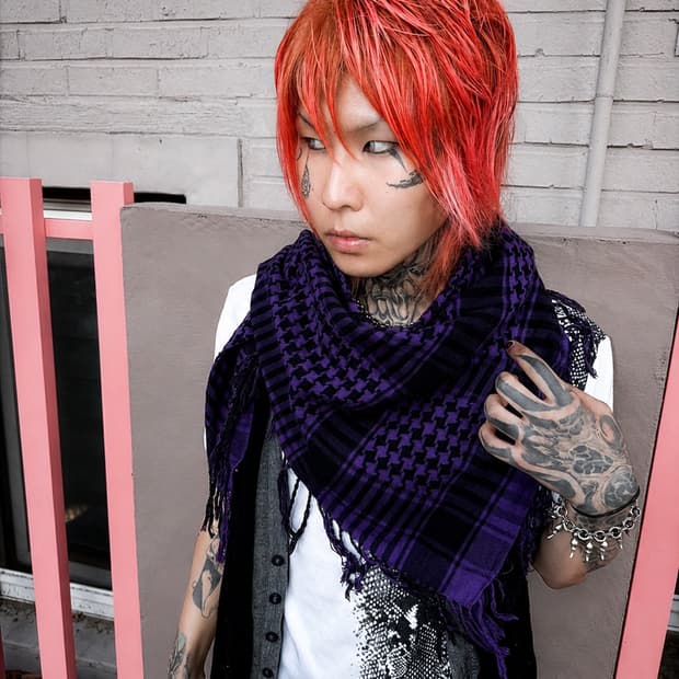 Purple Fringe Scarf 