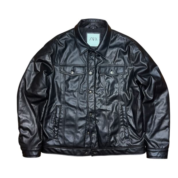 zara 자라 레더 트러커 자켓